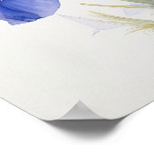 Bleu Irises Fleur Art Imprimer Poster (Coin)