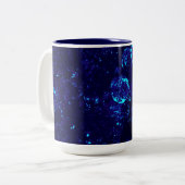 Bleu Jacuzzi Bulles 2 Toned Café Mug (Devant gauche)