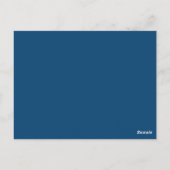 Bleu/Jade Fancy Art Déco Numéro de table Carte pos (Dos)