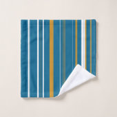 Bleu jaune et blanc (Gant de toilette)