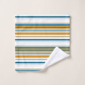 Bleu jaune et blanc (Gant de toilette)