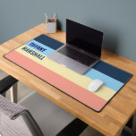 Bleu jaune et corail rose rayures Motif<br><div class="desc">Éclairez votre espace de travail avec le Motif de bureau Mat Bleu, Jaune et Corail Rose Stripes. Avec une combinaison vivante de rayures bleu cool, jaune chaud et rose corail doux, ce tapis offre une surface lisse pour votre clavier et votre souris tout en ajoutant une pop de couleur élégante...</div>