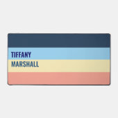 Bleu jaune et corail rose rayures Motif (Recto)