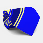 Bleu Jaune et Marine Alternatif Cravate rayée (Roulé)