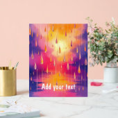 Bleu Jaune Pluie Boutons Nature Aquarelle (Mariage)