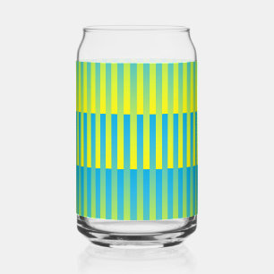 Bleu Jaune Vert Motif Rayé