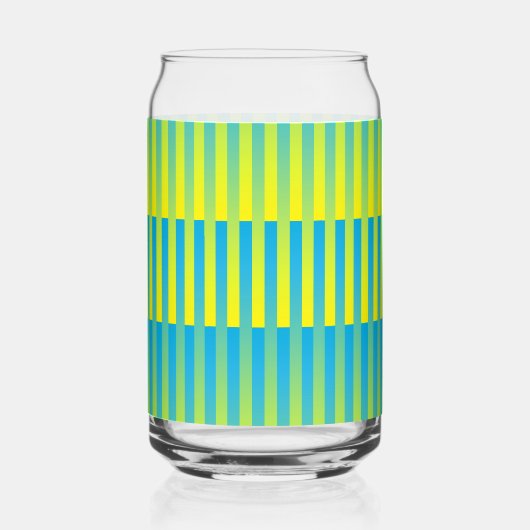 Bleu Jaune Vert Motif Rayé (Recto)