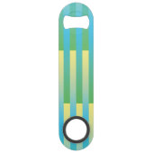 Bleu Jaune Vert Motif Rayé (Dos)