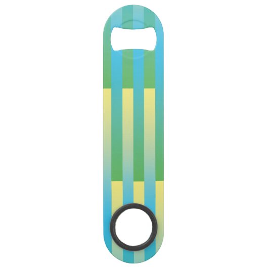 Bleu Jaune Vert Motif Rayé (Devant)
