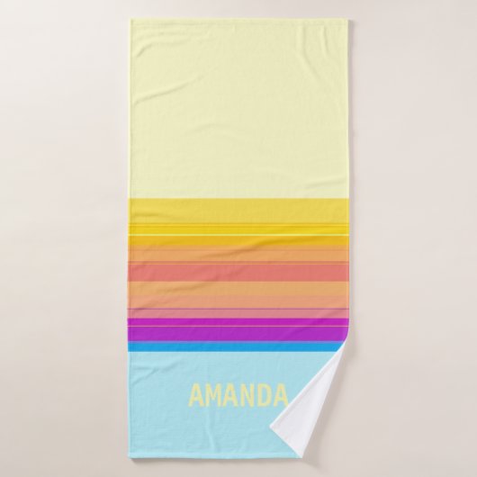 Bleu jaune violet (Serviette de bain)