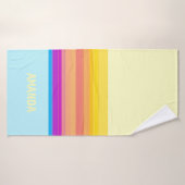 Bleu jaune violet (Serviette de bain)