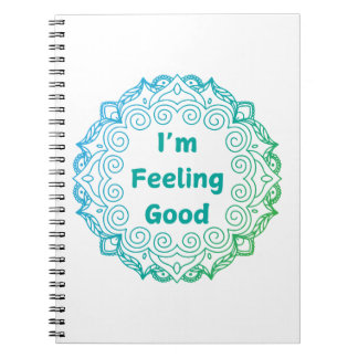 Bleu Je me sens un bon Carnet inspirationnel