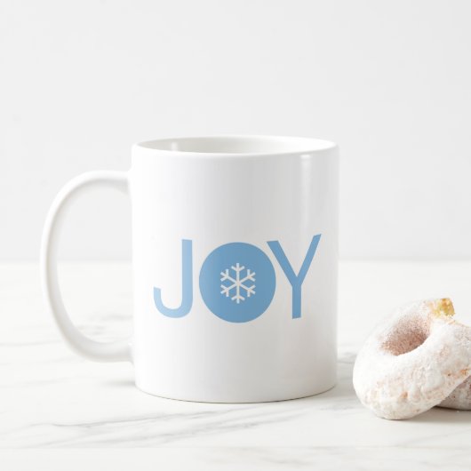 Bleu Joie Noël Café Mug (Avec donut)