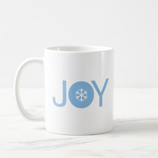 Bleu Joie Noël Café Mug (Gauche)
