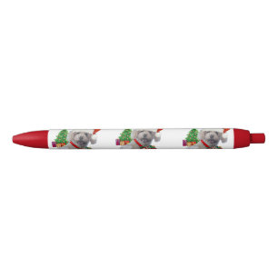 Bleu Joyeux Stylo d'écriture de caniche de Noël