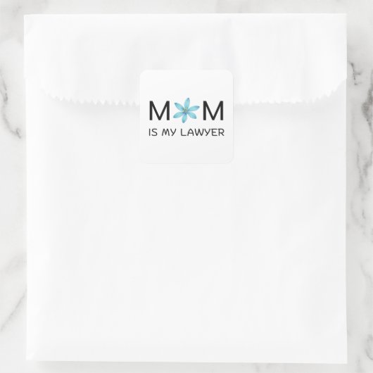 bleu kawaii mignon autocollant - agitateur de fleu (Sac)