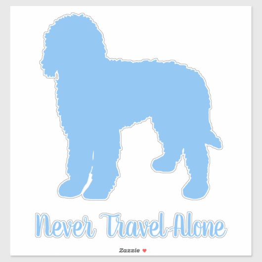 Bleu Labradoodle chien autocollant, Sticker en vin (Feuille)