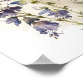 Bleu Larkspur Flower Art Imprimer Poster (Coin)