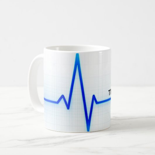 Bleu Léger Café Mug (Devant gauche)