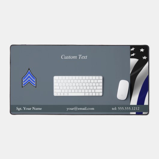 Bleu Léger Sergent Rank Stripes (Clavier et souris)