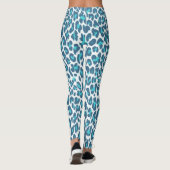 Bleu Leopard Spots Leggings Posters de animaux (Dos)