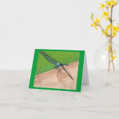 Bleu libellule sur les cartes de billets de train (Fleur jaune)