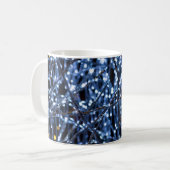 Bleu Lights Abstrait café Mug (Devant gauche)