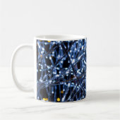Bleu Lights Abstrait café Mug (Gauche)