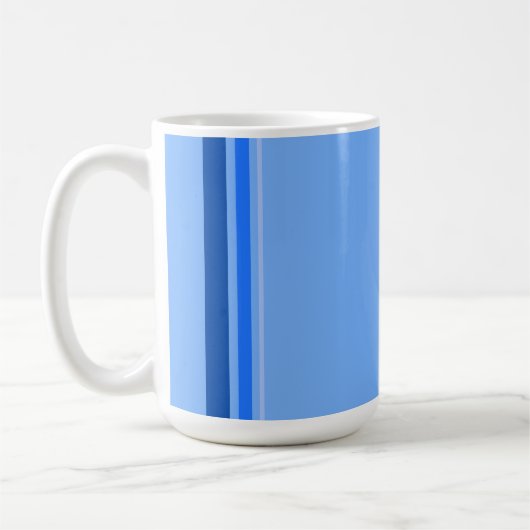 Bleu lignes Mug (Gauche)