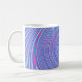 Bleu lignes tourbillonner Mug (Gauche)