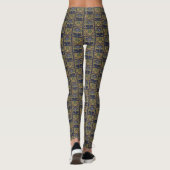 Bleu Lily Art Nouveau Leggings (Dos)