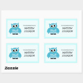 Bleu livre de choux autocollants étiquette | Fourn (Feuille)