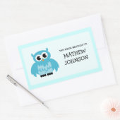 Bleu livre de choux autocollants étiquette | Fourn (Enveloppe)