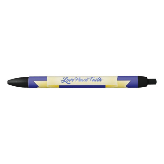 Bleu Love Peace Faith stylo (Devant)
