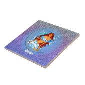 Bleu Lune de nuit carreau de fée (Côté)