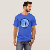 (Bleu lune) Logo STH T-shirt avec épine dorsale (Devant entier)
