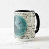 Bleu Lune Papillon Mug (Devant droit)