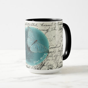 Bleu Lune Papillon Mug