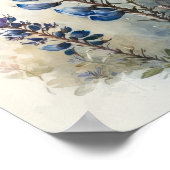 Bleu Lupine Flower Art Imprimer Poster (Coin)