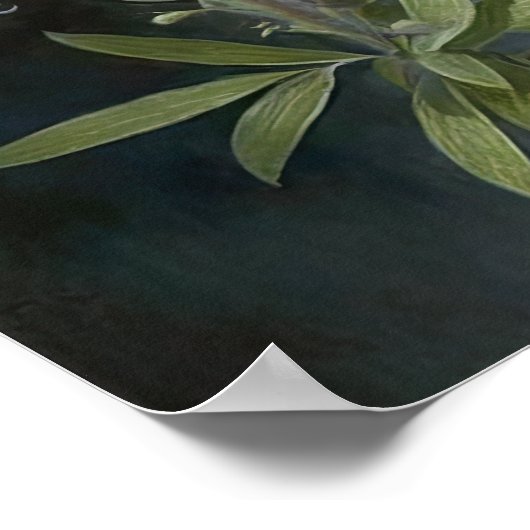 Bleu Lupine Flower Art Imprimer Poster (Coin)