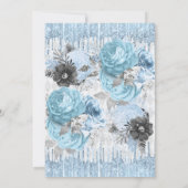 Bleu Magique Ice Alice Invitation d'anniversaire (Dos)