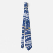Bleu marbre Agate Cravate or (Dos)