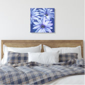 Bleu marguerite florale toile d'art original (Insitu(Chambre))