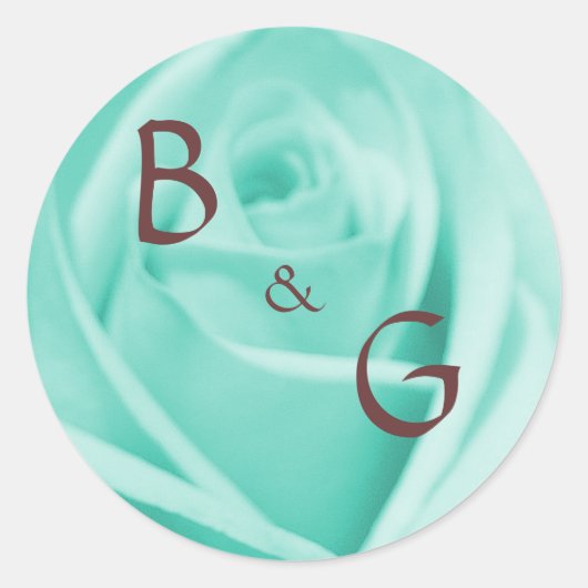 Bleu mariage et chocolat - autocollants (Devant)