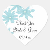 Bleu Mariage  Merci Favoriser les étiquettes (Devant)