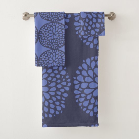 Bleu marine Abstrait Floral Moderne Scandi (En situation)