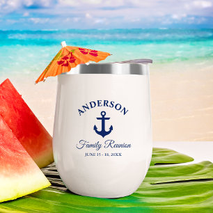 Bleu marine Ancre famille Reunion Tumbler