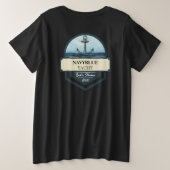 Bleu Marine Ancre nautique club bateau marina (Design dos)