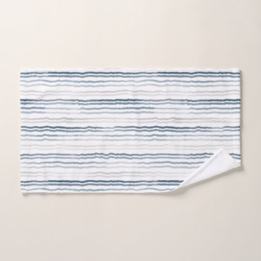 Bleu marine, Ardoise, Gris (Serviette à main)