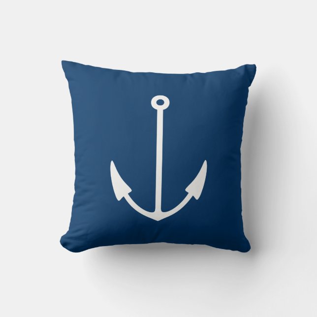 Bleu marine aweigh du coussin | de coussin d'ancre (Recto)